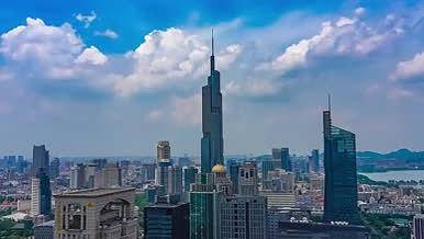 4k实拍南京城市地标紫峰大厦延时视频的预览图